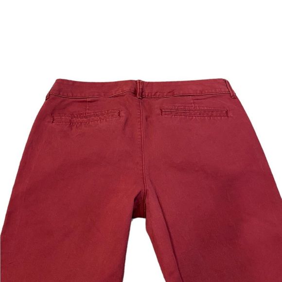 Old Navy PIxie Stretch Straight Leg Pants, Burgundy, Size 8 Regular - Picture 8 of 8